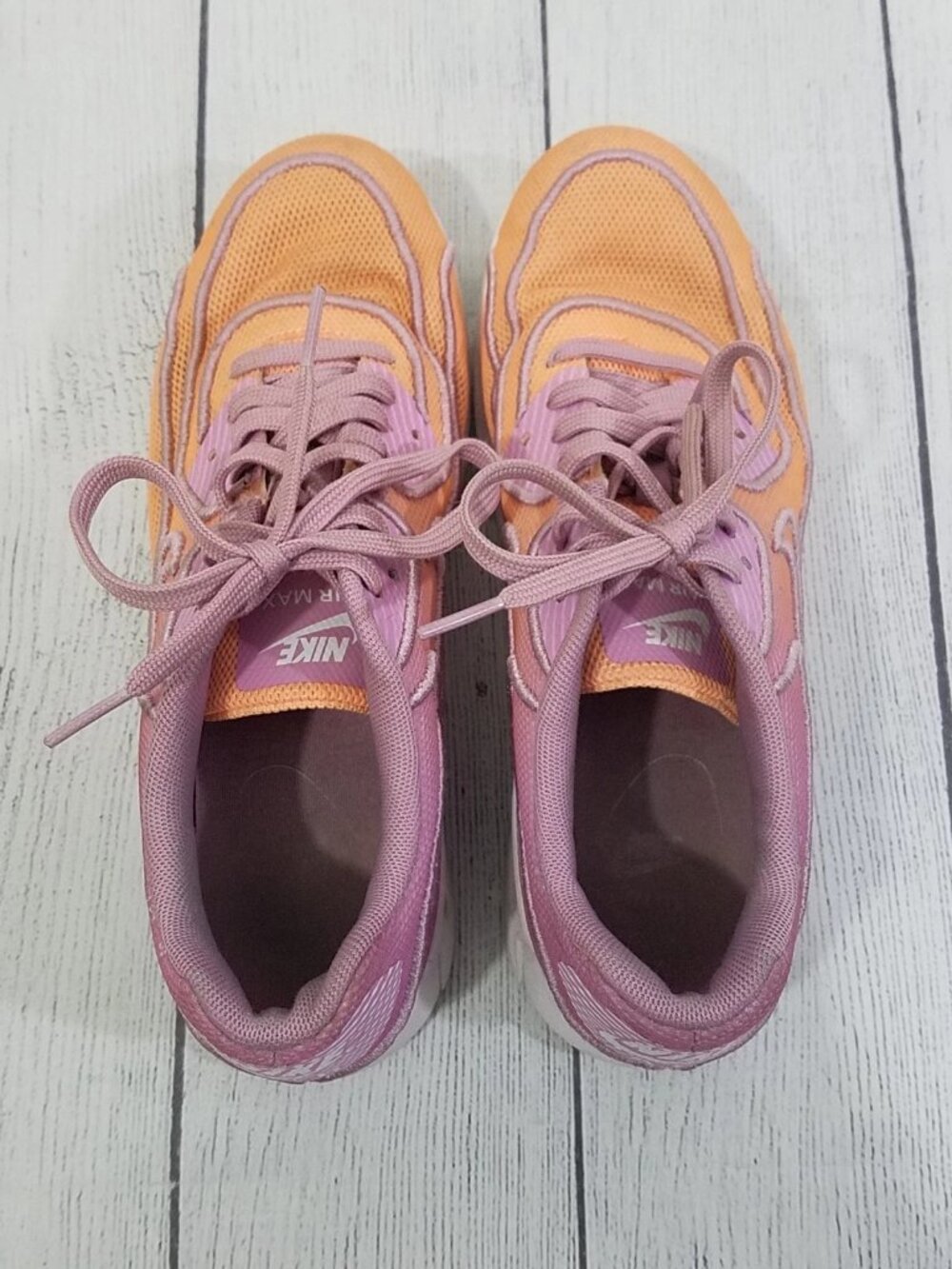Nike Air Max 90 Ultra 2.0 Sneakers Womens Size 8 Sunset Glow-Orchid 917523-800 - Picture 5 of 8